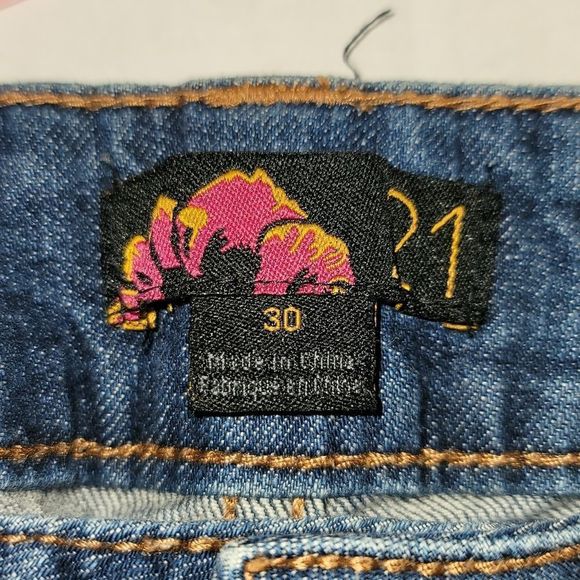 21-High Waisted Straight Leg Denim Jeans, sz. 30 - Picture 10 of 13